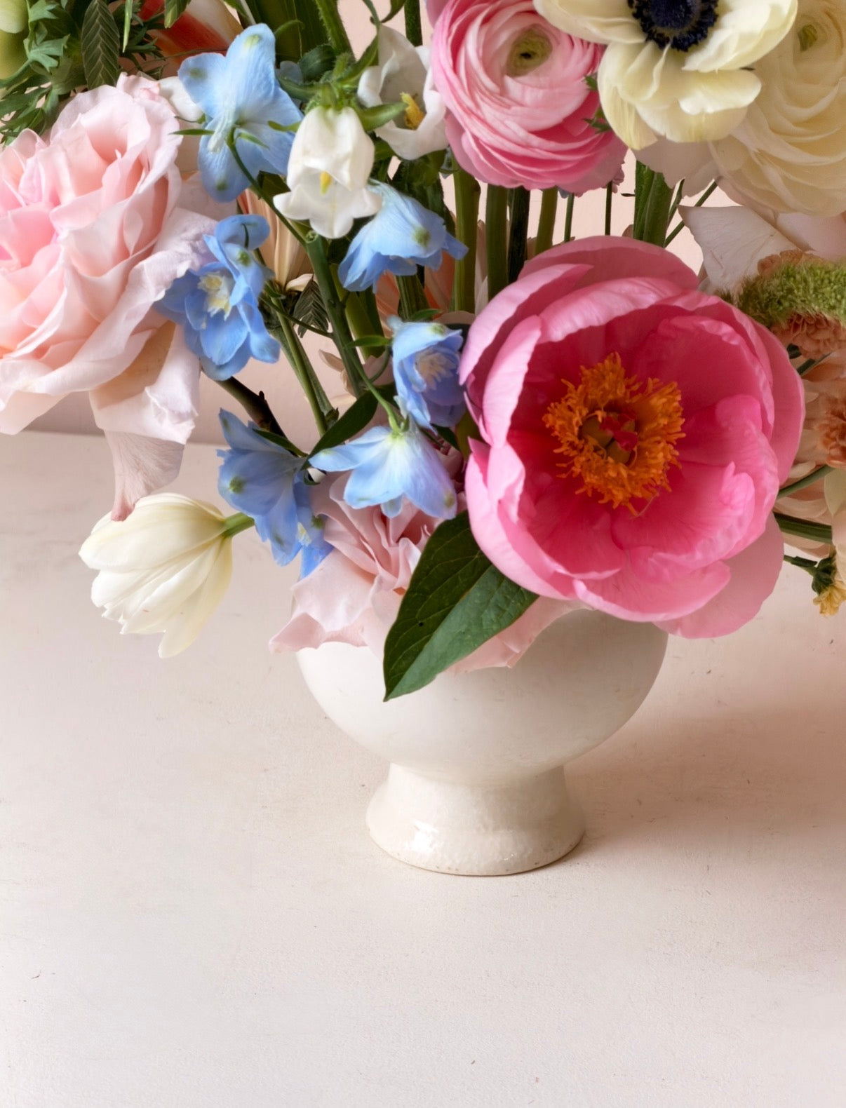Mother's Day Edit | Spring mix white vase arrangement