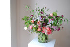 Glass vase arrangement  | Pop of colour
