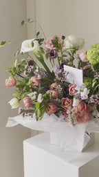 Glass vase arrangement  | Pop of colour