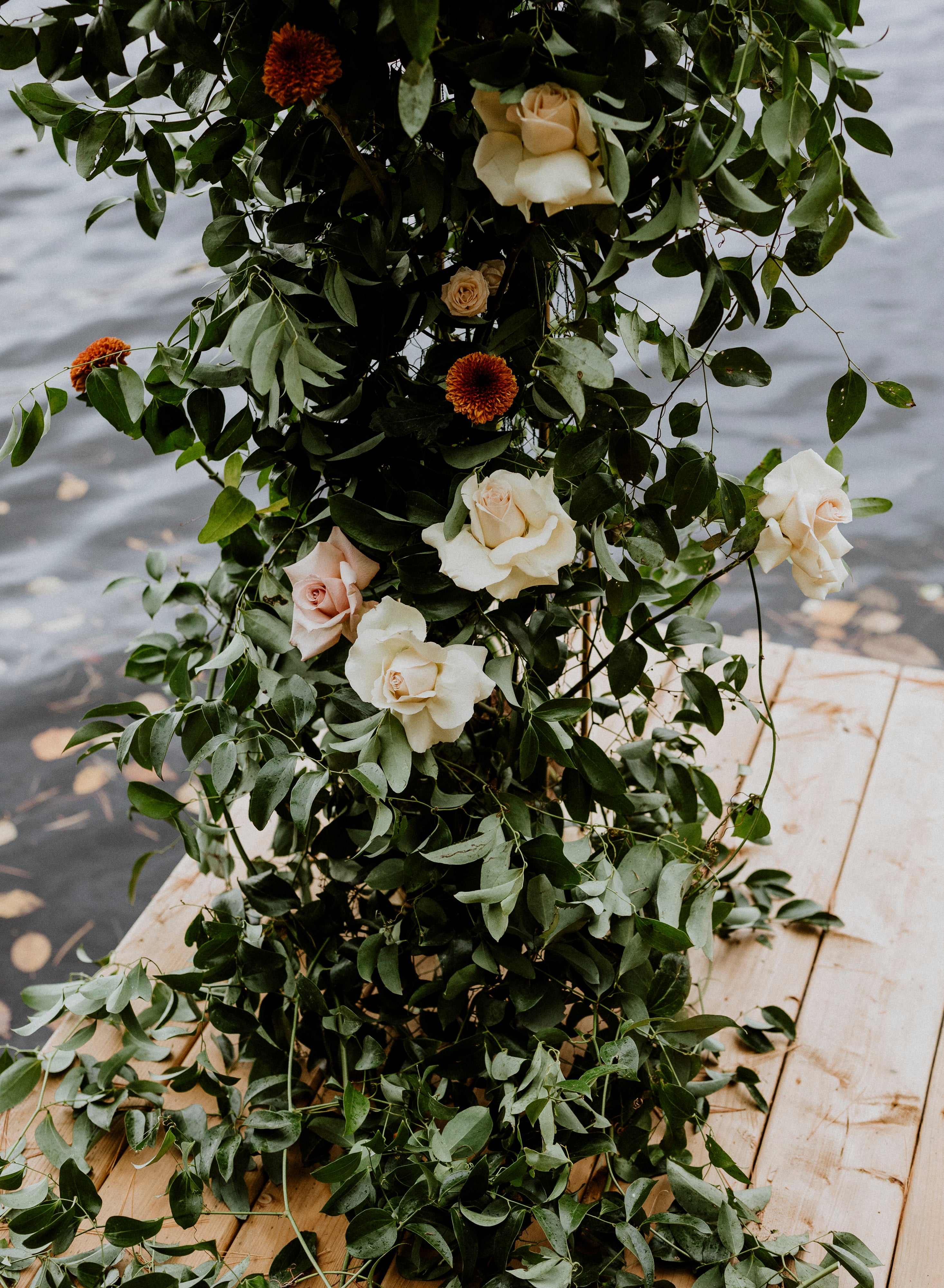 Free standing statement backdrop | Greenery + Flowers