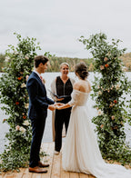 Free standing statement backdrop | Greenery + Flowers