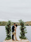 Free standing statement backdrop | Greenery + Flowers