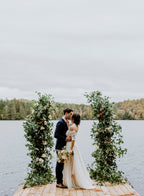 Free standing statement backdrop | Greenery + Flowers